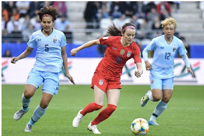 พ่าย  สหรัฐอเมริกา 0-13 ประเดิมศึกฟุตบอลโลก 2019